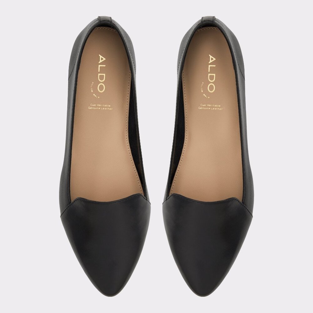 Aldo Winifred Black Leather Ballet Flat / Loafer NEW IN BOX